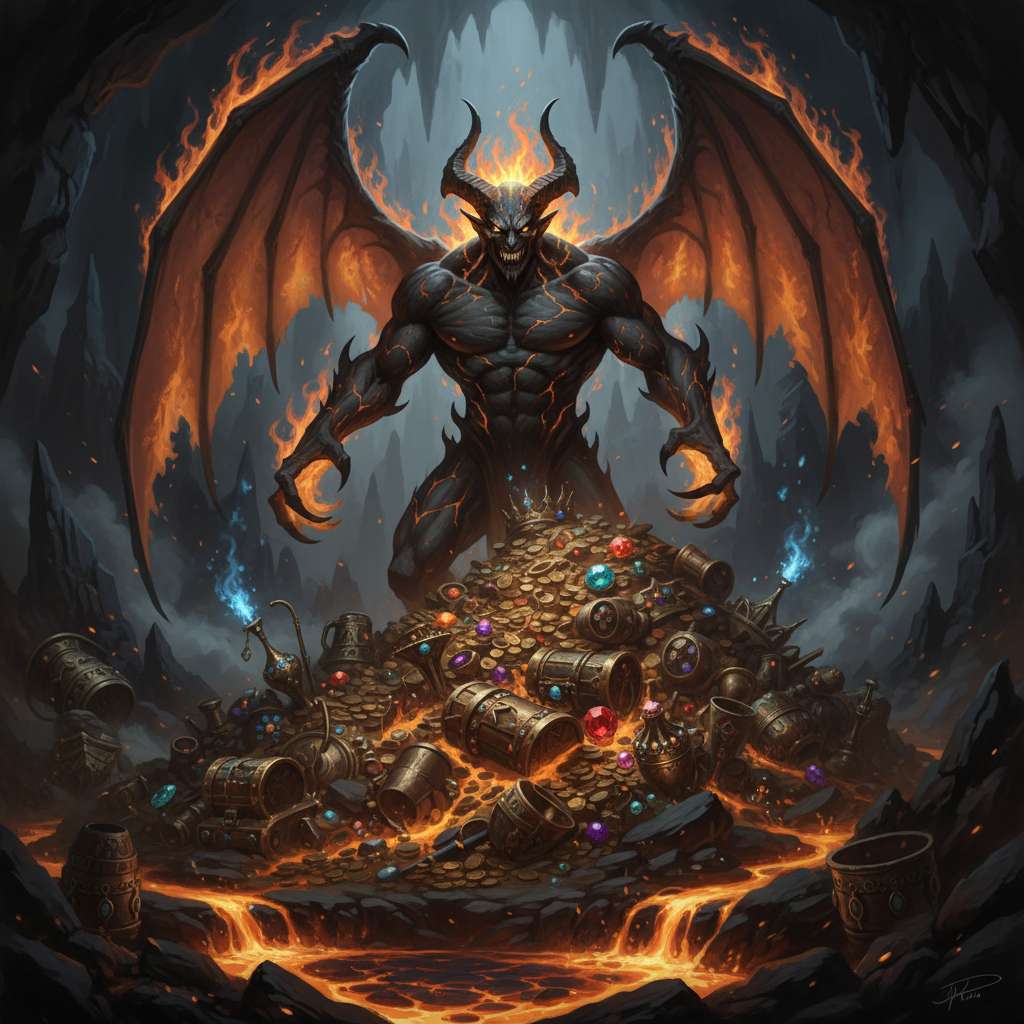 Ifrit guarding a treasures